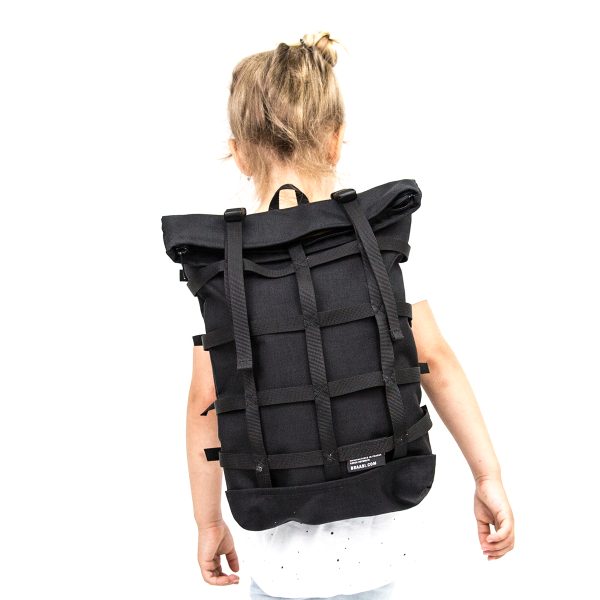 Hand Made Durable Backpack Webbing baby black