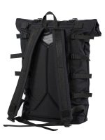 This all black Braasi Webbing rolltop has a padded back and shoulder straps, designed for premium comfort.