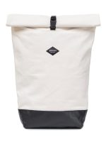 The black and white Rolltop Canvas Braasi backpack great for laptops