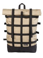 Braasi Webbing in desert color with black webbing, practical and ideal for using as a school bag.