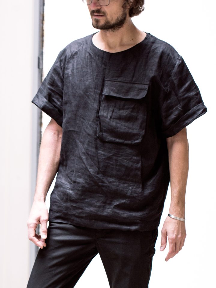 OVERSIZED LINEN T-SHIRT