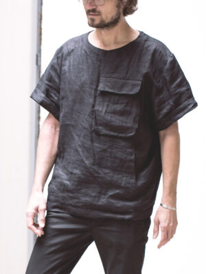 OVERSIZED LINEN T-SHIRT
