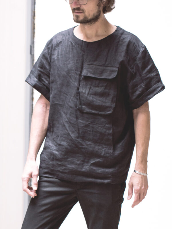 OVERSIZED LINEN T-SHIRT
