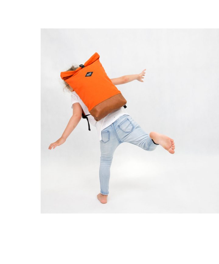 Braasi FOXY baby - urban orange water resistant backpack for kids