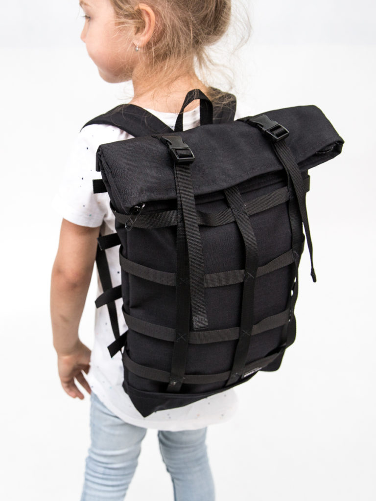 Durable Backpack with adjustable net Webbing baby black