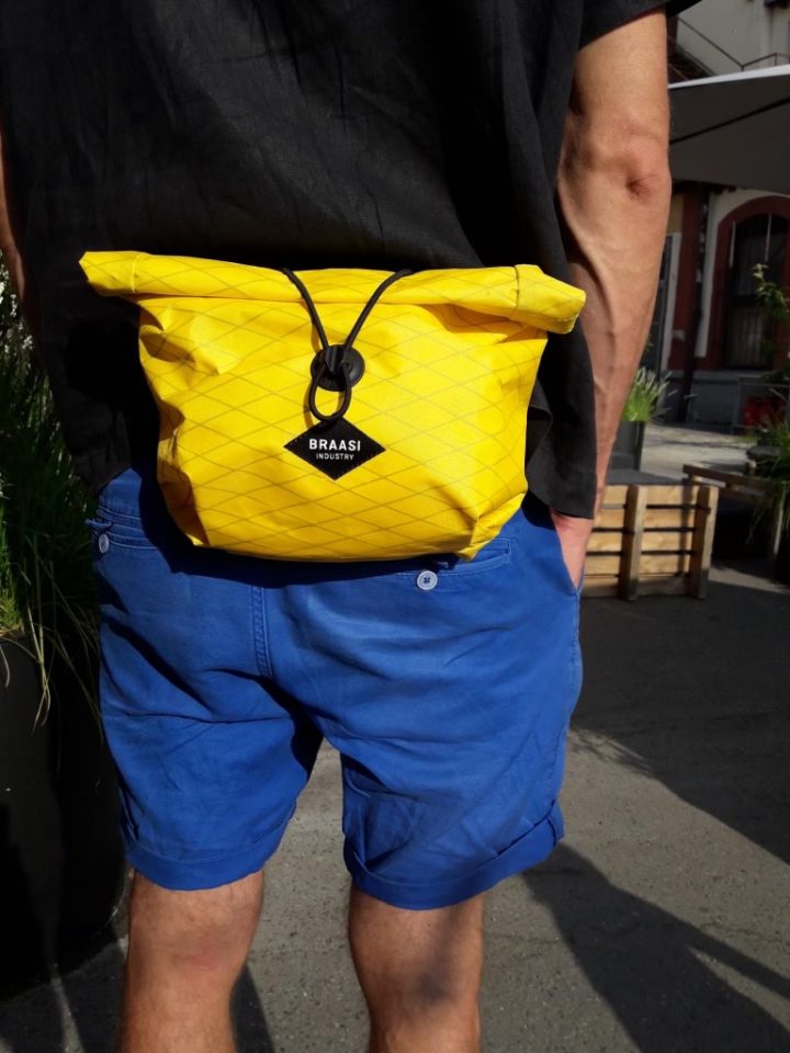 handlebar bag roll yellow